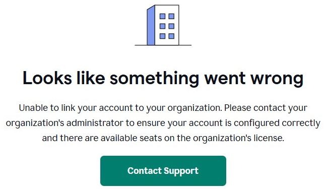 Chybová hláška - vyčerpané licence